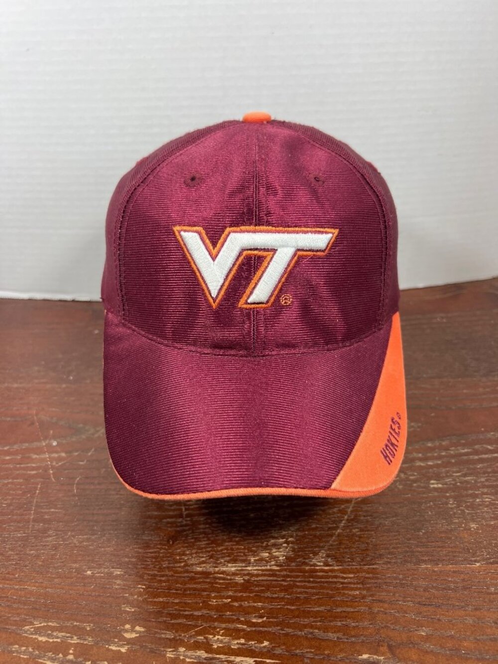Virginia Tech Hokies Starter Adjustable Baseball Cap Maroon & Orange Embroidered